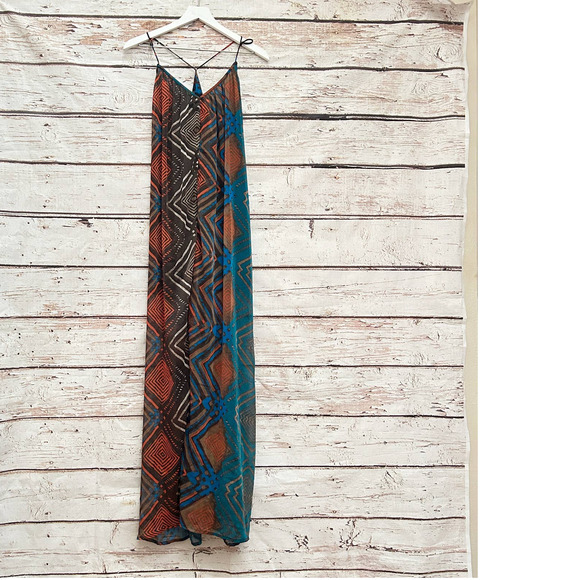 RVCA Tribal Print Maxi Dress Sz M - Picture 9 of 10